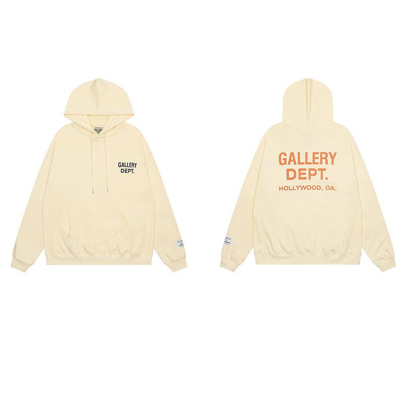 GALLERY DEPT Ink Splatter Graffiti Unisex Cotton Hoodie Set - Autumn Loose Fit