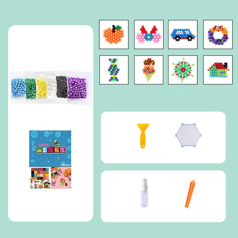 Волшебные водяные бусины с предохранителем, набор пазлов из перфорированной доски, набор цветных бусин с предохранителями, водные липкие бусины, сделай сам, художественные поделки