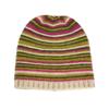 Big head circumference cold hat women's autumn and winter harbor wind contrasting color striped wool knitted hat warm loose ear protection hat