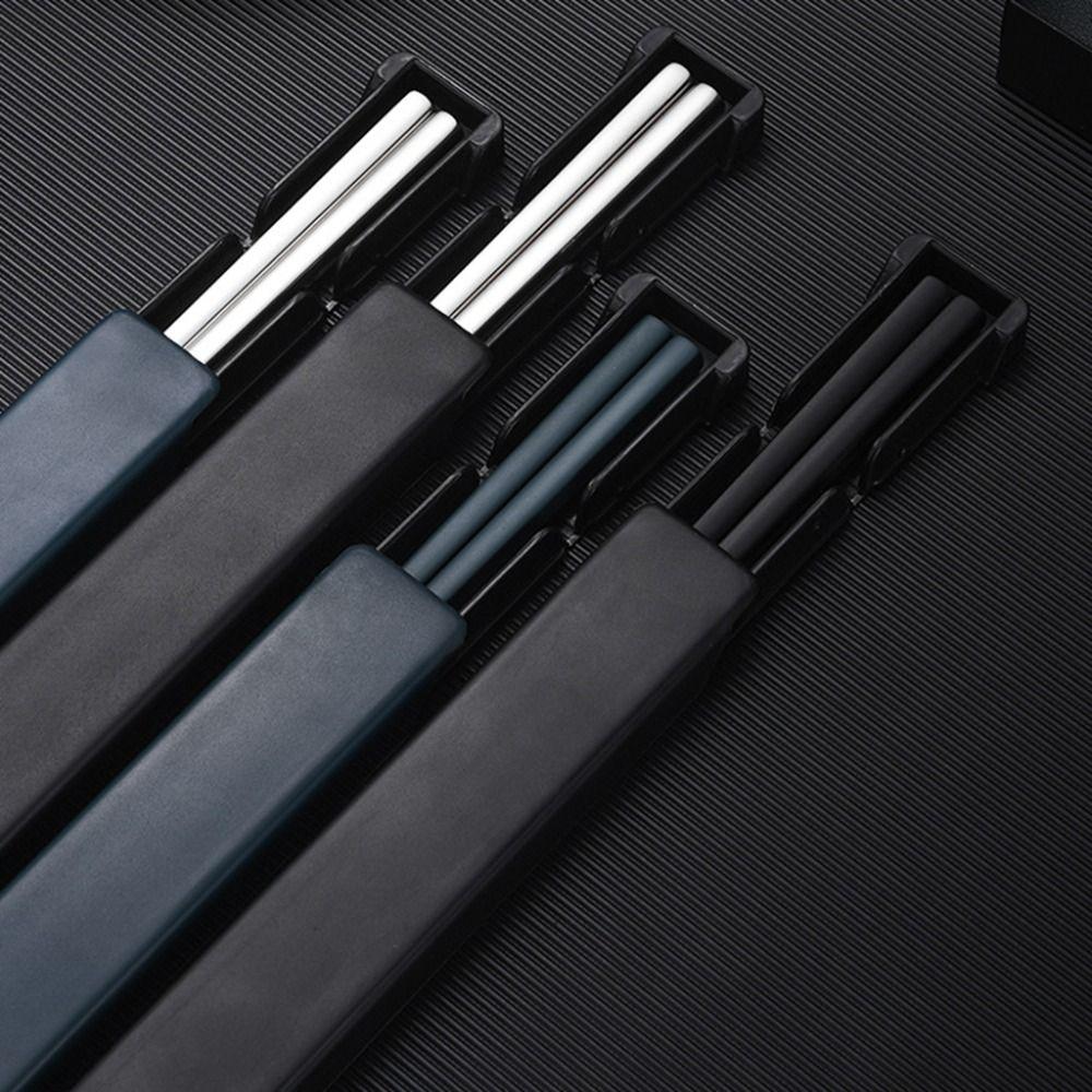 304 Stainless Steel Chopstick Storage Box Holder Dinnerware Set Lunch Tableware Lunch