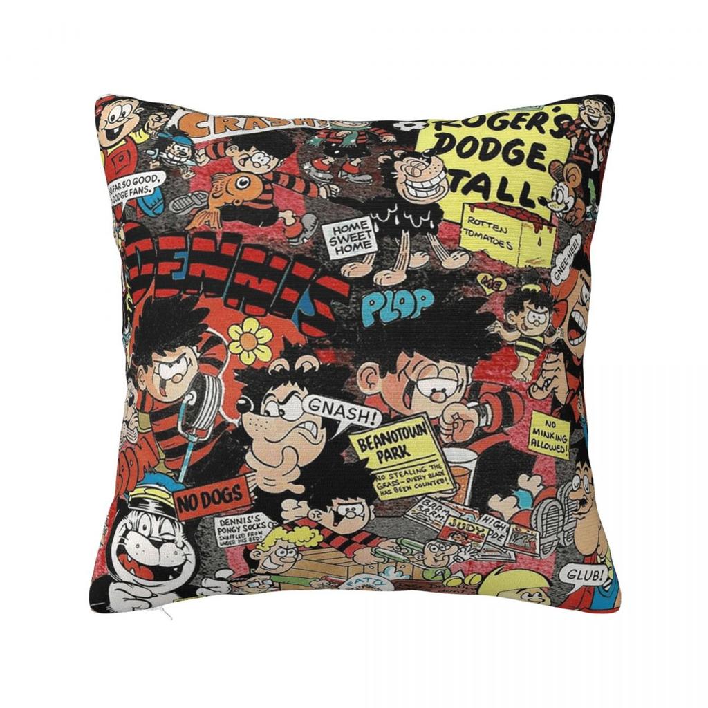 Beano Square Pillowcase Pillow Cover Polyester Cushion Zip Decorative Comfort Throw Pillow for Home Living Room