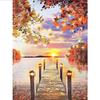Bridge Landscape Art DIY Diamond Painting By Numbers Sunset Scenery Coloring Canvas Painting