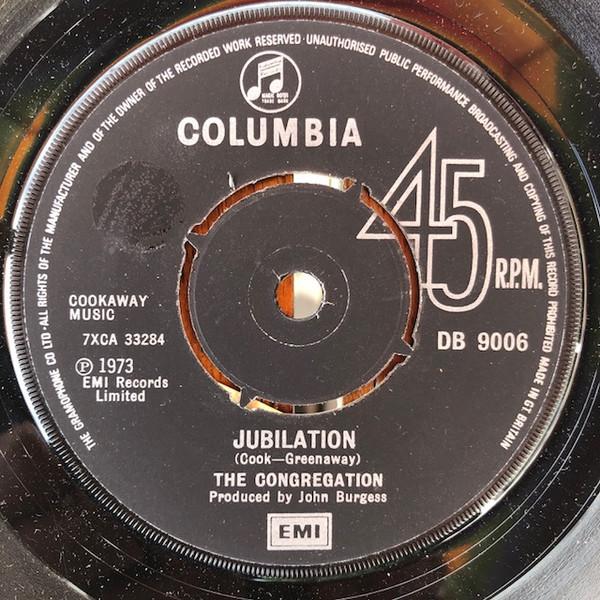 7-дюймовая пластинка CONGREGATION Jubilation DB9006 Columbia 1973 UK Rock Б/у