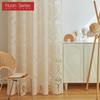 1 шт., жаккардовая оконная прозрачная занавеска Nuan серии Nuan, европейский дизайн, тюль с цветами, занавеска для гостиной для домашнего декора