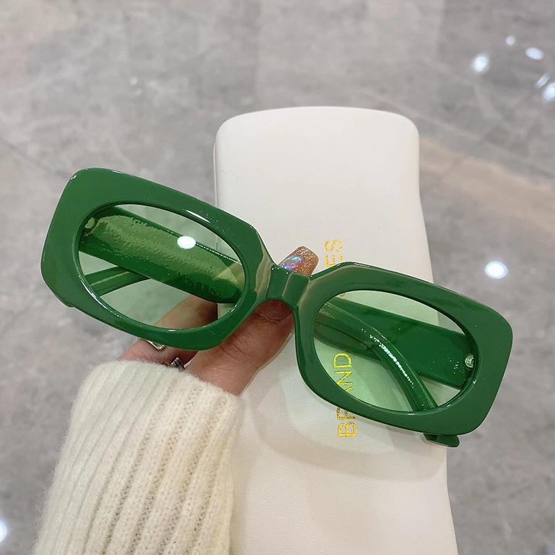 Candy Color Square Sunglasses Women For Men  Fashion Vintage Trending Sun Glasses Punk Hip Hop Luxury Brand Designer Shades