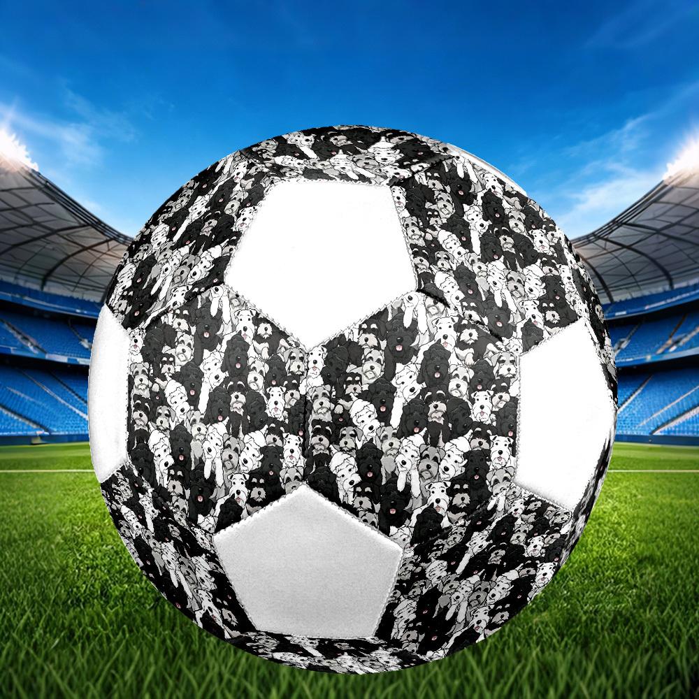 1pc Dogs Crowd Lightweight PVC Training Soccer Ball, Size 5, Suitable for Indoor and Outdoor TrainingGift y60387