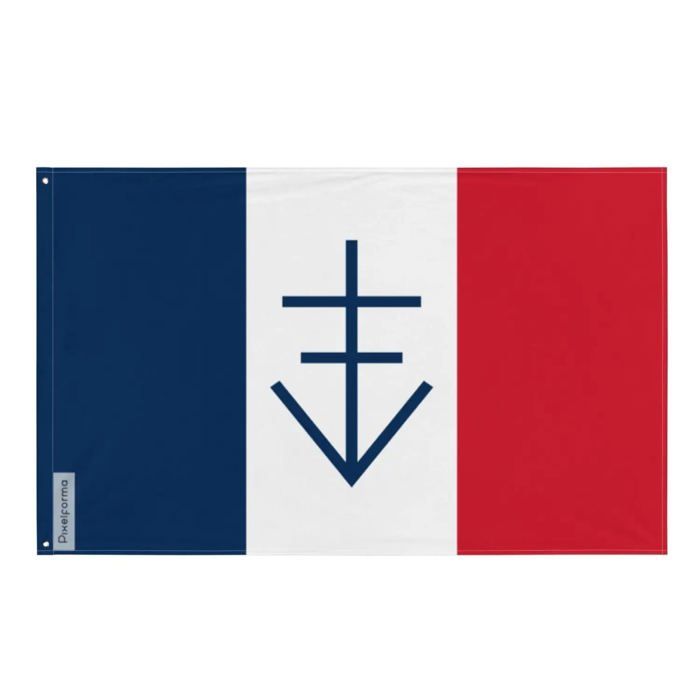 Drapeau - République Libre Du Vercors - 192 X 288 Cm - Polyester - Impression Recto/verso - Œillets En Fer