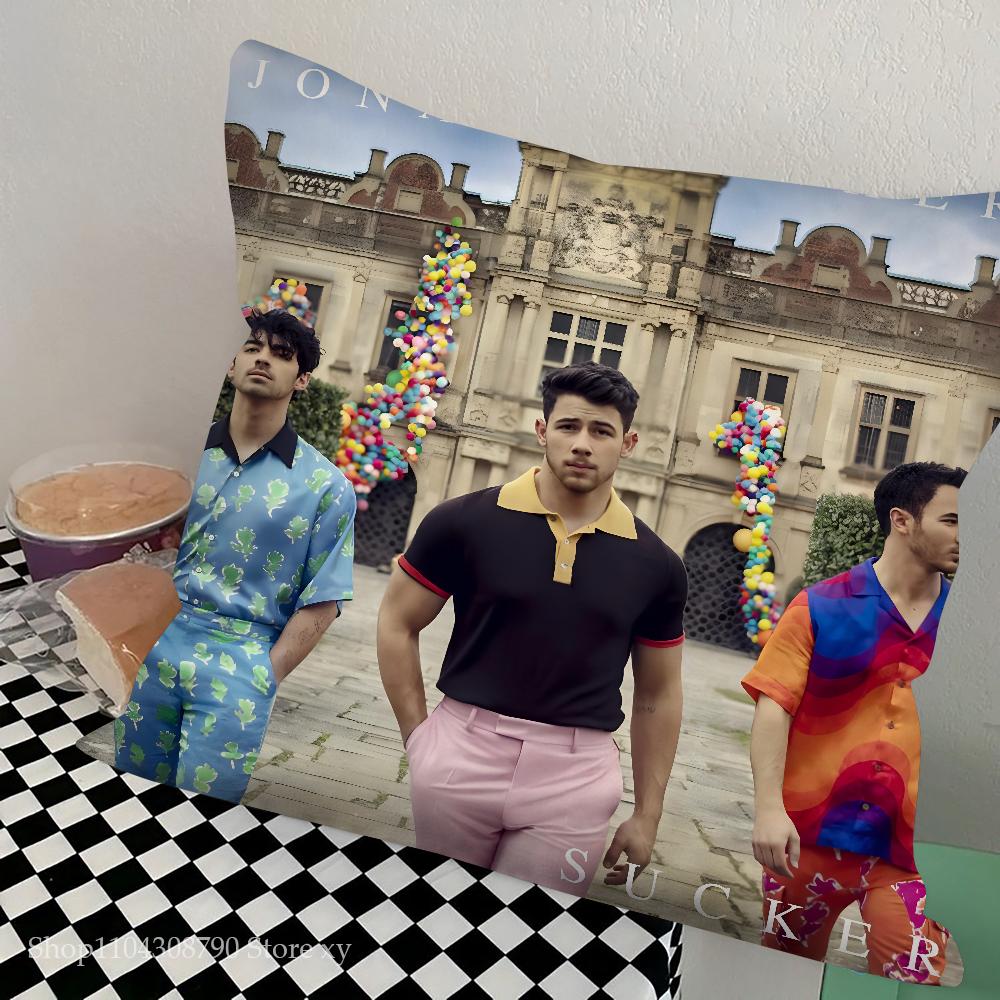Band J-Jonas-S Cool B-Brothers Pillow Case Square Pillow Bedroom Sofa Leisure Comfort Cushion Car Living Room Home Decoration