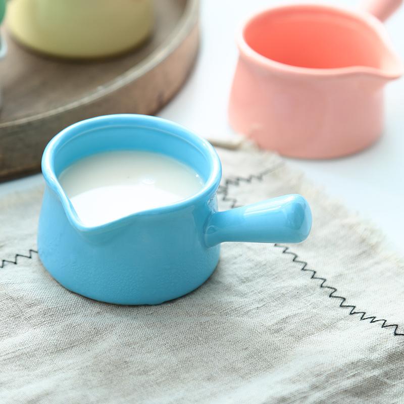 Кувшин для молока в корейском стиле с длинной ручкой, керамический горшок, кафе, бариста, инструменты для приготовления эспрессо, аксессуары, кофейная посуда, кастрюля для соуса, кувшин