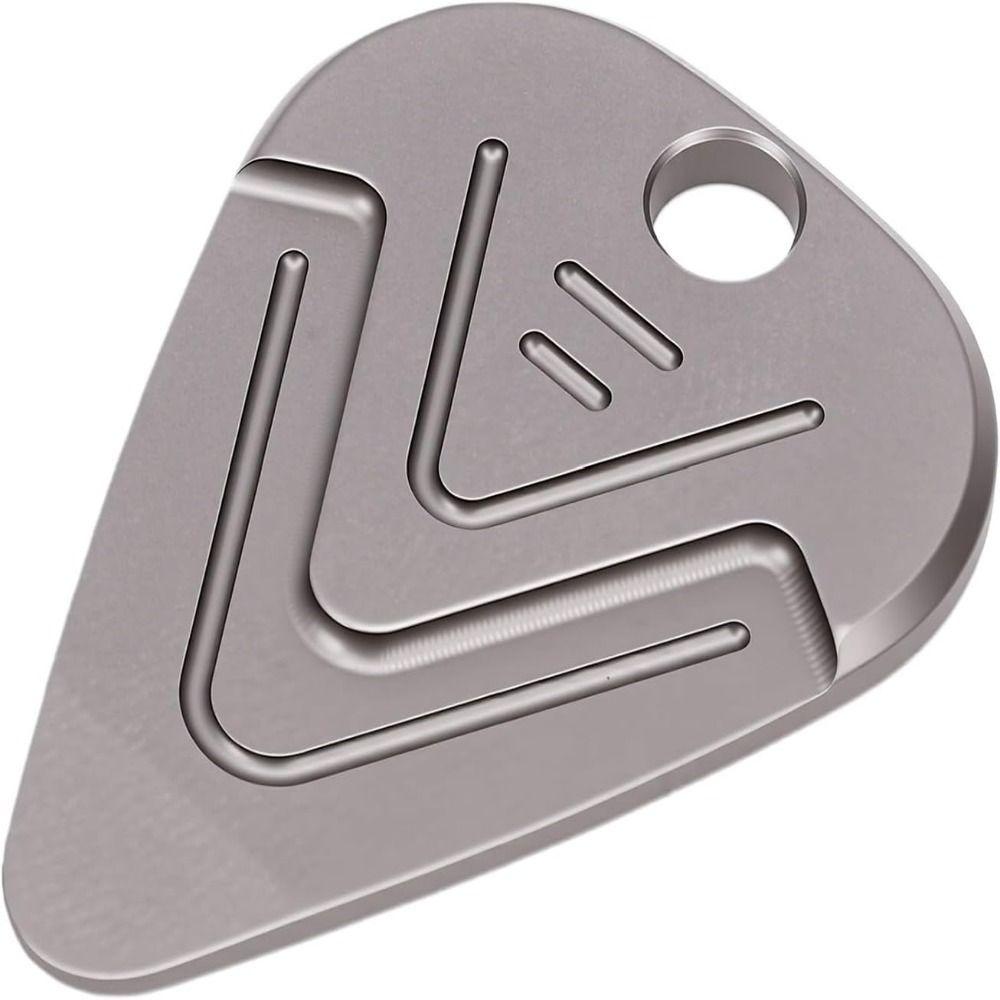 With Chain Metal Plectrum Lightweight Titanium Alloy Pendant Guitar Pick Necklace  Music lover
