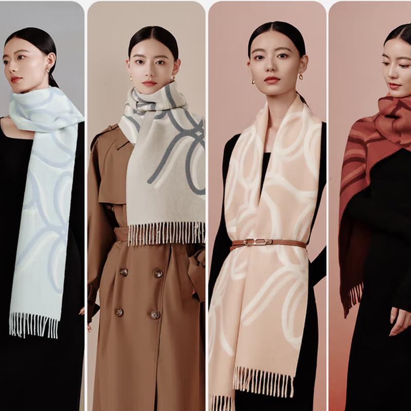 Wansili 2025 Autumn/Winter 100% Wool Scarf