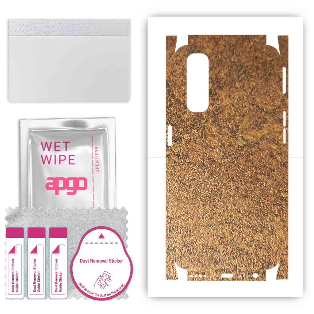 apgo Защитная наклейка для задней и боковых сторон, совместимая с Realme Narzo 30, пленка для полного обертывания, фольга, винил - узор Rusty Copper