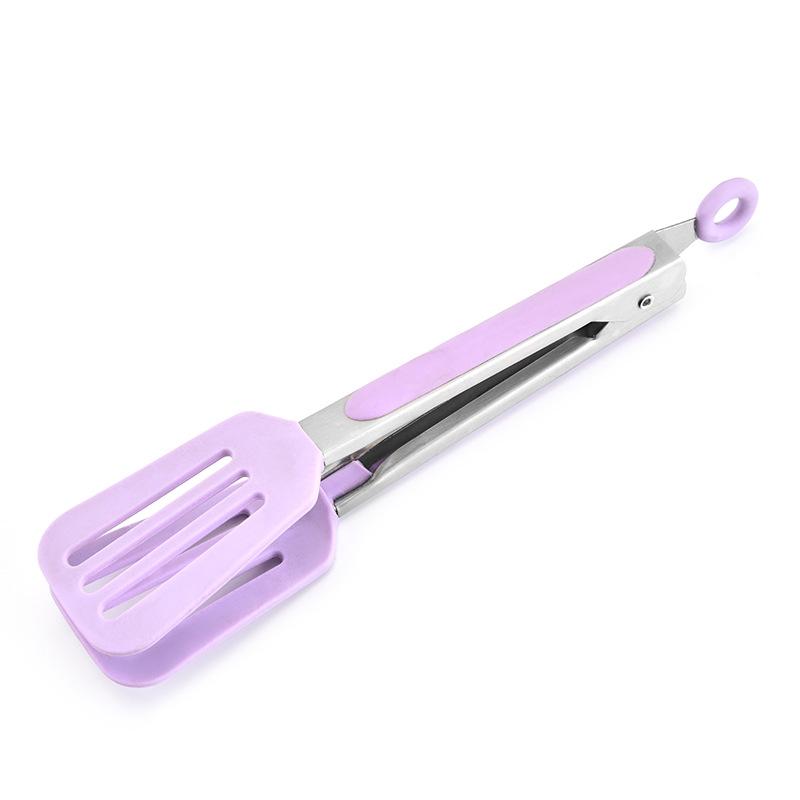 Food Tongs Stainless Steel Tongs Silicone Non-stick Cooking Clips Non-Slip Cooking Clip Clamp BBQ Salad Tools Grill  Accessories