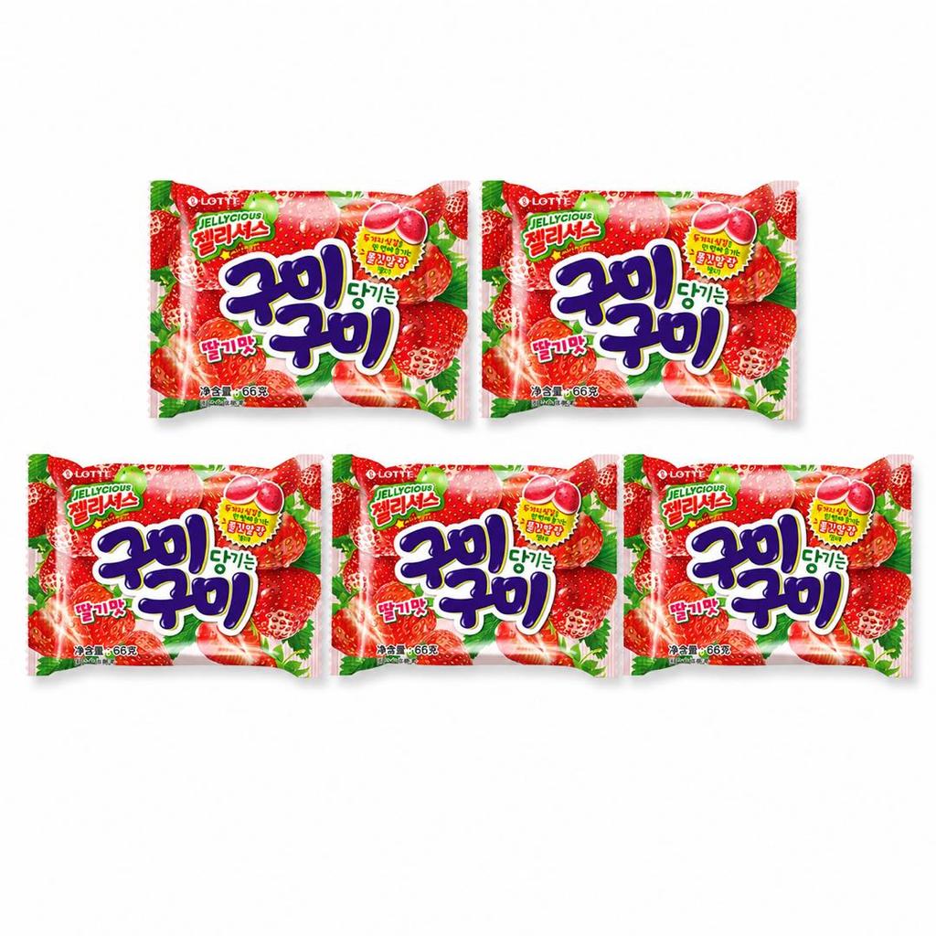Мягкие конфеты Lotte со вкусом клубники 66 г