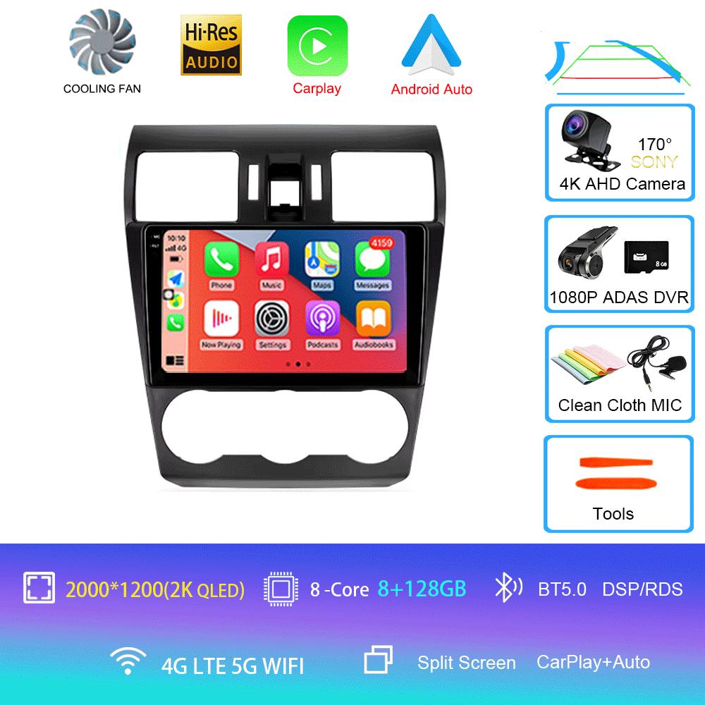 Android 14 Видеоплеер Автомобильный Радиоприемник Carplay Мультимедиа Для Subaru Forester 4 SJ XV WRX 2012- 2018 Автомагнитола GPS Стерео Головное Устройство