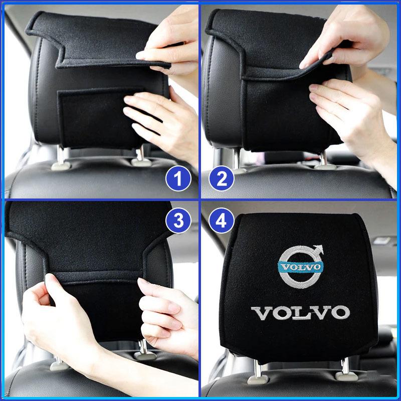 1/2 шт. Автоаксессуары Защитные чехлы на подголовник сиденья для Volvo Rdesign XC90 S60 XC60 V70 S80 S40 V50 V40 V60 C30 S70