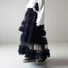 New Women's Half-length Gauze Skirt Multi-level Hand-stitched Cake Skirt Princess Skirt High Waist Solid Color A-line Fluffy Skirt