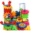 Variety Electric Building Block Park Gear Rotating Toy, Splicing Large Particle Puzzle Set