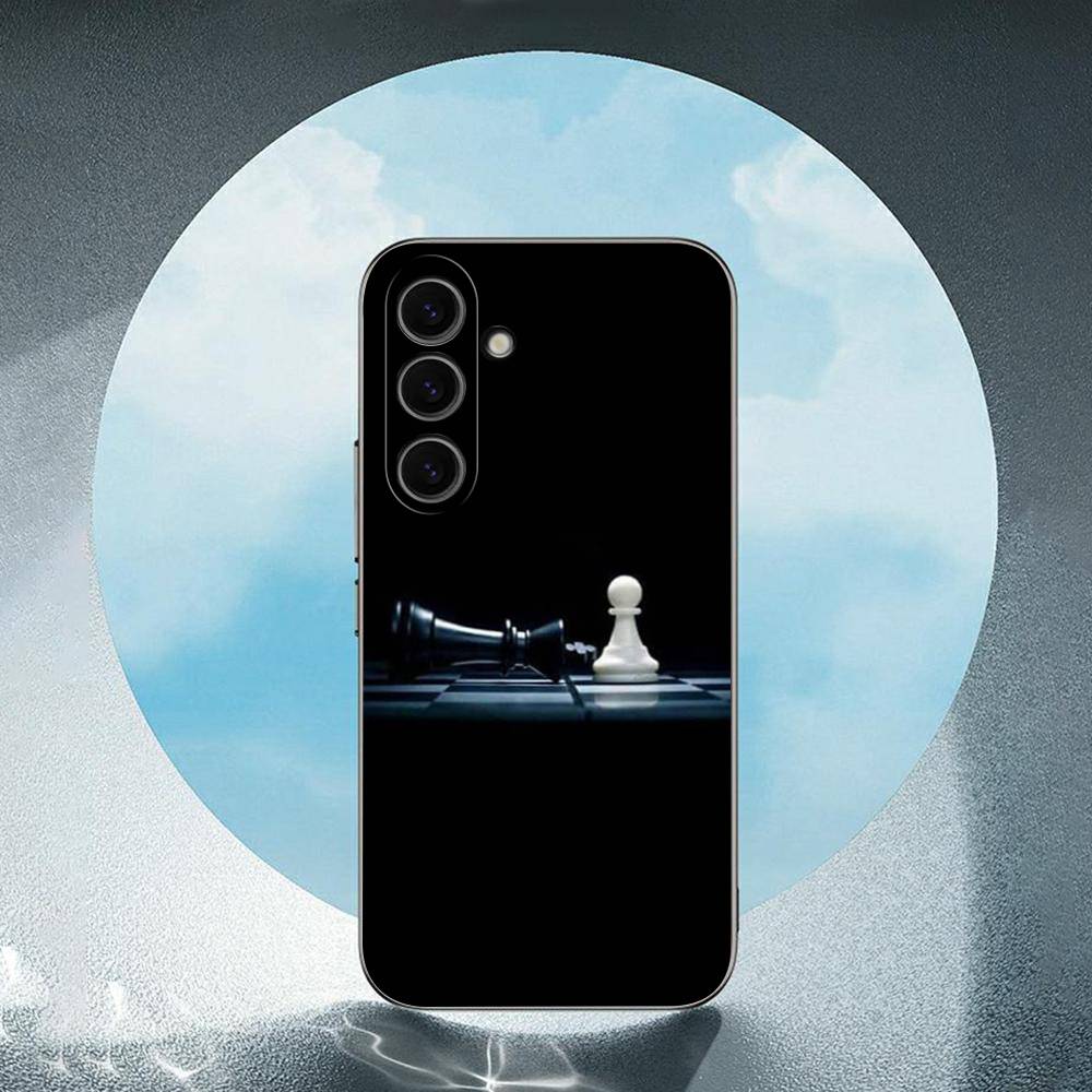 CHESS CHECK MATE For Samsung Galaxy S25 S24 S23 Ultra S22 S21 Plus S20 Black Soft Silicone Protective Case