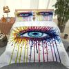 Quilt Collections 3D Eyes Cartoon Print 3Pieces Duvet Cover Comforter Cover Kids Quilt Cover Full Twin Size Children Bedroom Decoration