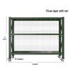 Jixiong Military Green 3-Tier Rolling Storage Rack