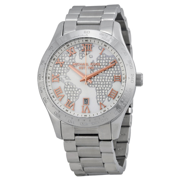 Michael Kors Женские часы Sofie Crystal из нержавеющей стали с посеребренным покрытием MK5958