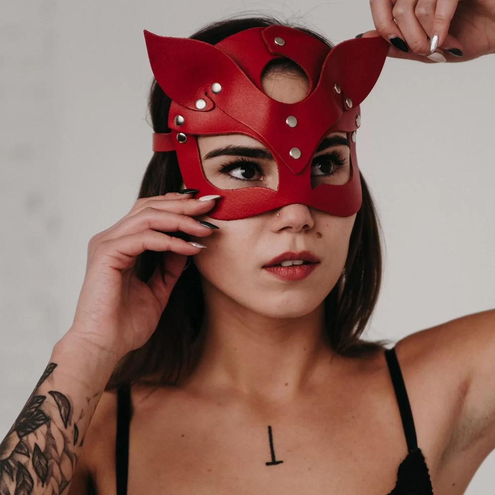 Сексуальная кожаная маска кошки для женщин и девочек, маскарадная эротическая карнавальная вечерние маска для косплея