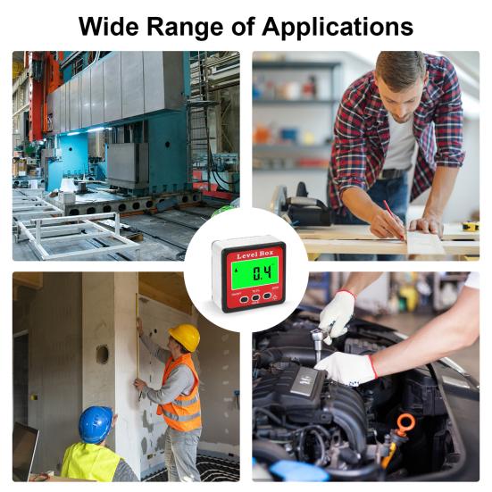 1 комплект, цифровой инклинометр с подсветкой, транспортир уровня магнитной адсорбции, измерительный инструмент, бытовые принадлежности