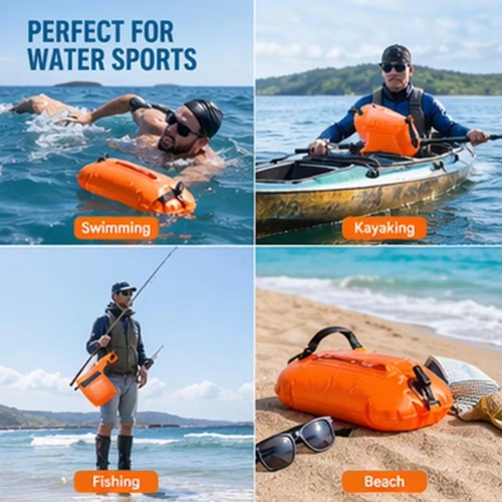 Waterproof Swim Buoy Touchscreen Phone Storage Safety Float Portable Tow Float Open Water Swim