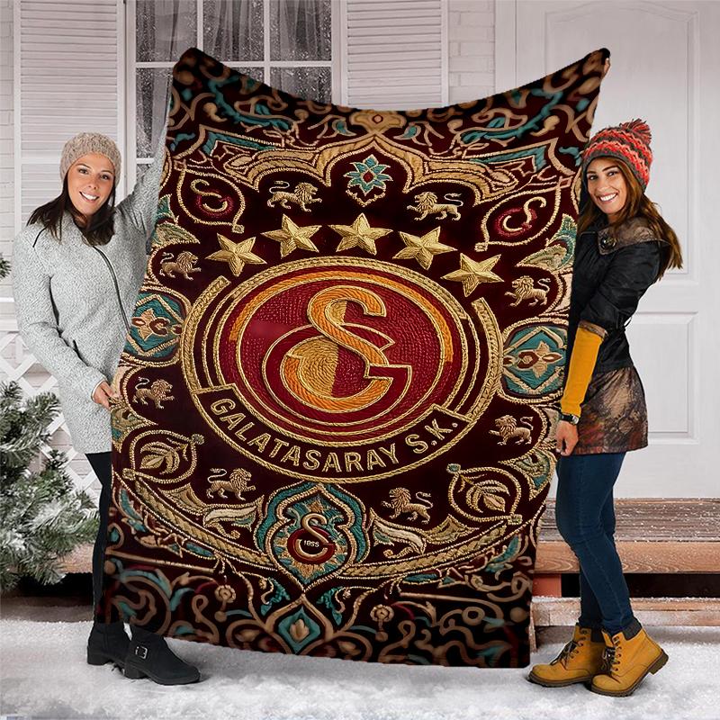 Galatasaray S .K printed throw blanket—soft,warm;versatile blanket for all seasons—perfect as &air-conditioning throw,nap blanket