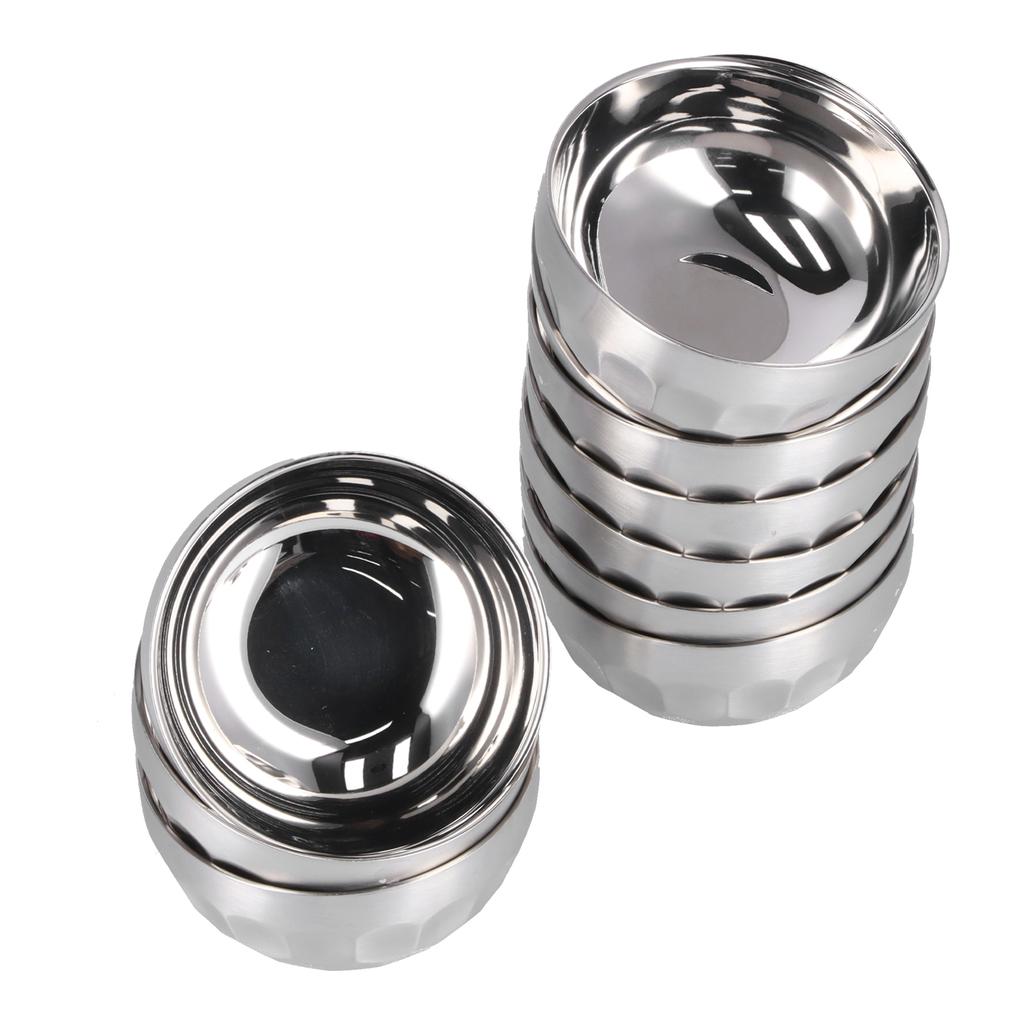 Контейнер для салатов Суповая миска Многоцелевой Изолированный Двустенный из нержавеющей стали для ресторана для семьи для друзей для дома