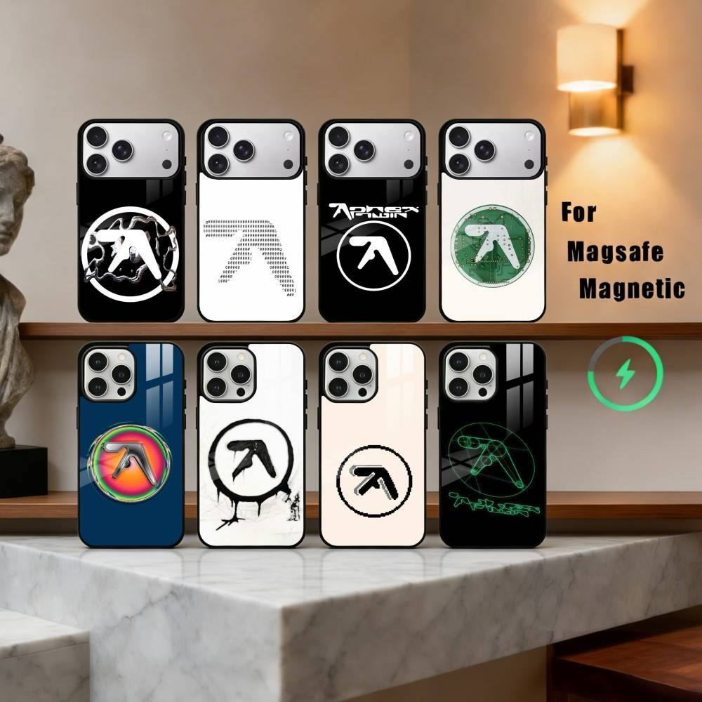 Чехол для телефона A-Aphex T-Twins-S Logo A-Art для iPhone17,16,15,14,13,12,11 Plus,Pro Max Магнитный для беспроводной зарядки Magsafe