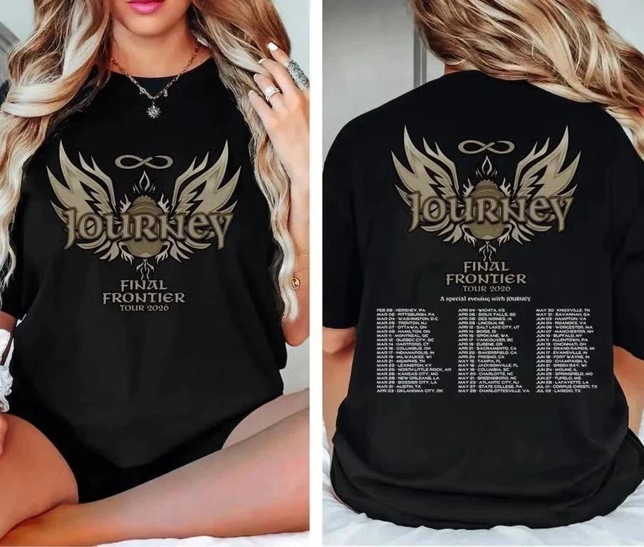 NEW!!! Journey Final Frontier Tour 2026 Concert Fan Gifts Unisex T-Shirt