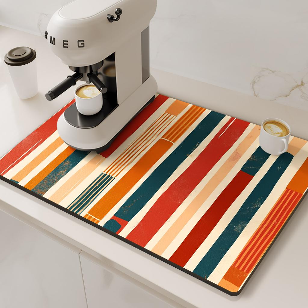 Коврик для кофемашины, дренажный коврик для кухни, нескользящие коврики для сушки посуды, быстросохнущий коврик для стола, подставка под столовые приборы, посуда