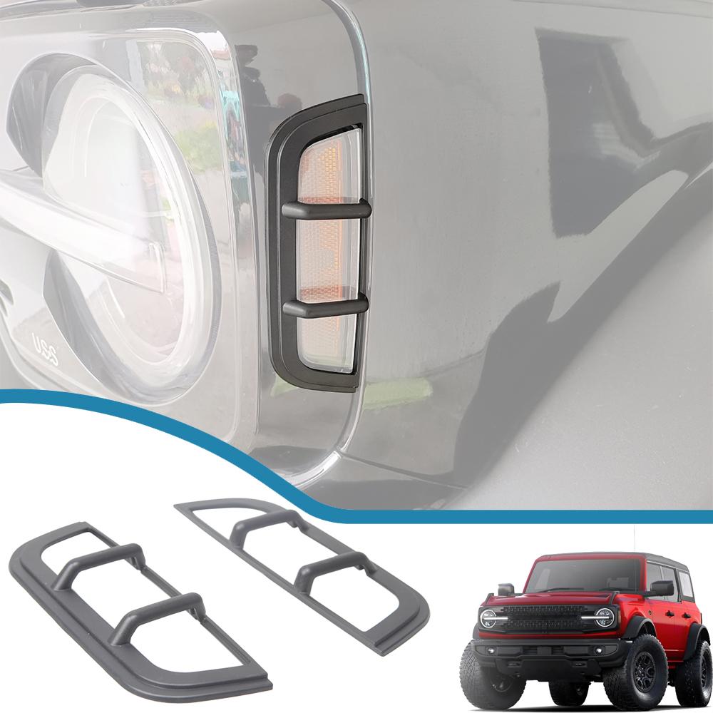 Автомобильное переднее колесо лампы для бровей, декоративная защитная крышка, подходит для светодиодного источника света для Ford Bronco-2023, бленды для ламп