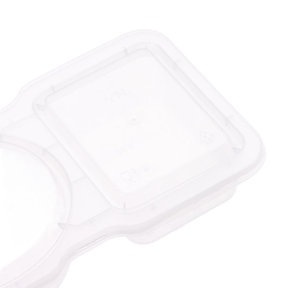 Transparent 2 Compartment Snack Containers Double Compartment Snack Containers  For Travel Snacks