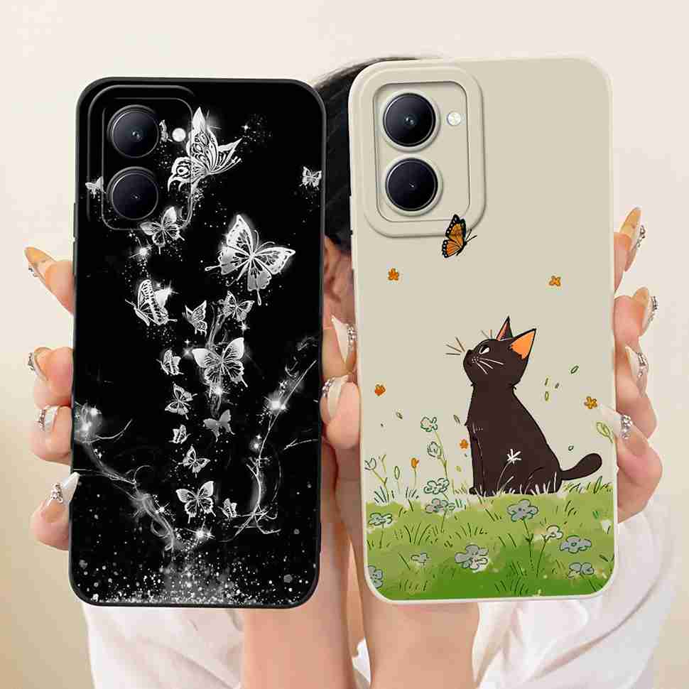For Realme C33 C 33 4G Casing Silicone Shockproof For RealmeC33 RMX3624 Phone Case Colorful Butterfly Soft Protective Shell