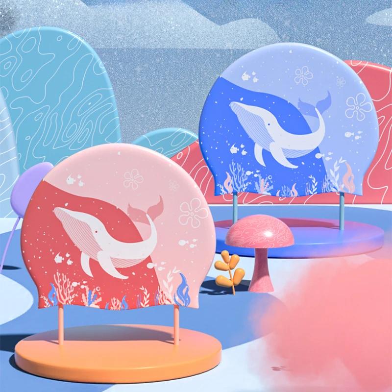 Силиконовые шапочки для плавания для мальчиков и девочек, милые шапочки для плавания с героями мультфильмов, удобная защита ушей, детская шапочка для плавания, аксессуары для бассейна