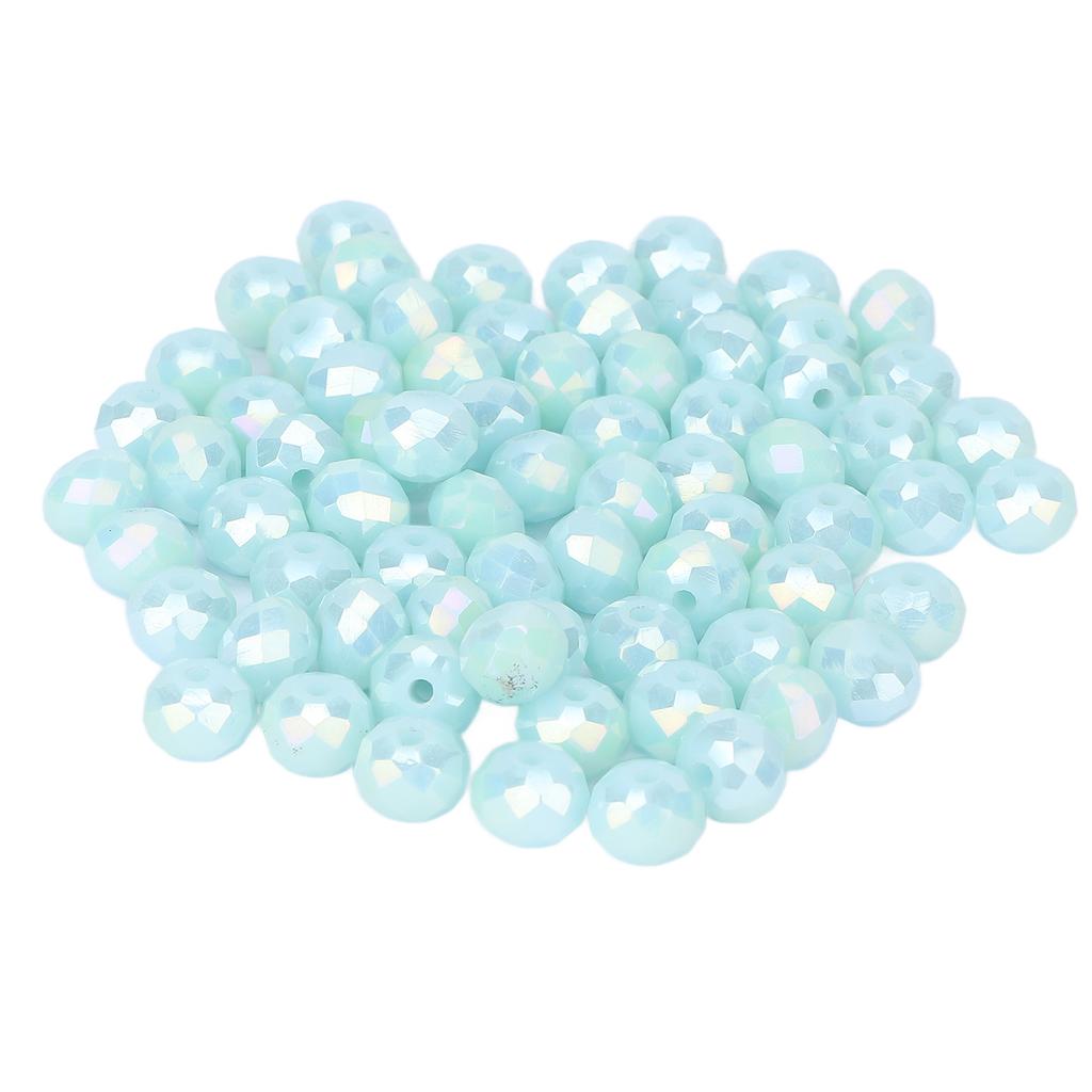 70 шт. 0,31 дюйма DIY Пластиковые бусины Аксессуары для рукоделия для украшения ювелирных изделий, ожерелий, браслетовСветло-голубой