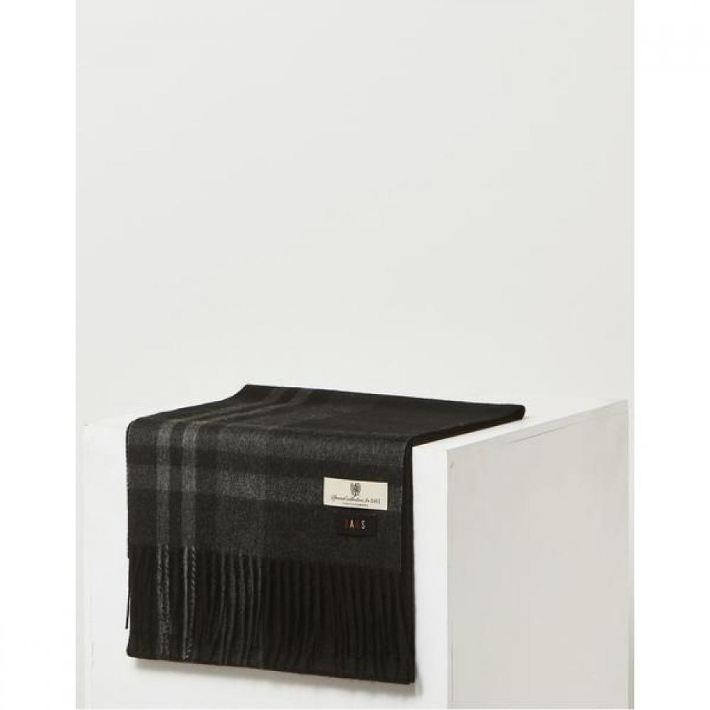 Daks Unisex Cashmere 100 Black Check Muffler Dbmu3f913g3