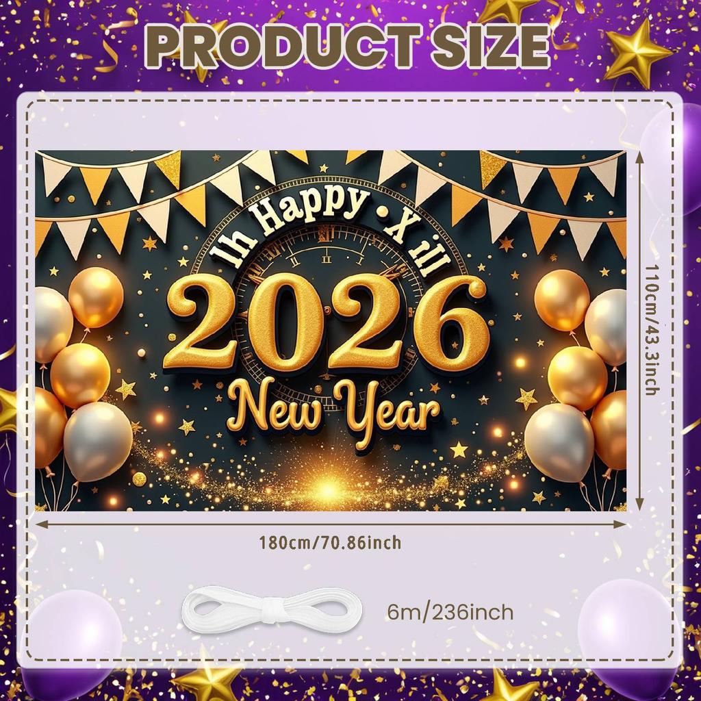 2026 Праздничная витрина Блестящие акценты 2026 Праздничный фон 2026 Витрина мероприятия Цветные шары Фон для вечеринки в честь Нового года