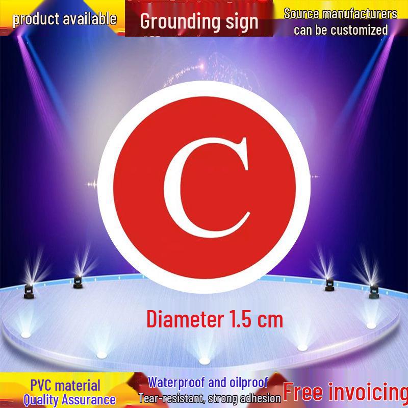 Бирка заземления оборудования - Круглый предупреждающий знак из ПВХ