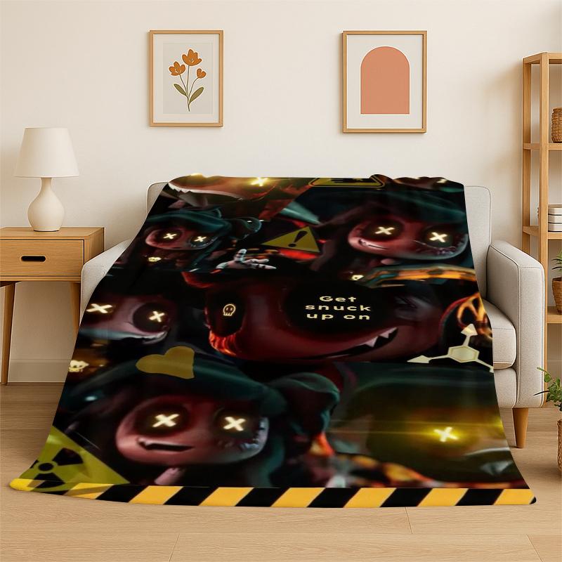 Cartoon Murder Drones Uzi V Robot Flannel Blanket Soft Warm Throw Blanket for Bedroom Living Room Bed Travel Camping Picnic