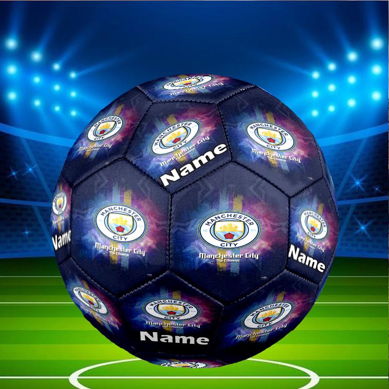 Custom Name Personalized Manchester City FC-A Print Size 5 Soccer Ball Training & Match Football, for Team, Kicking, Gift for Football Enthusiasts