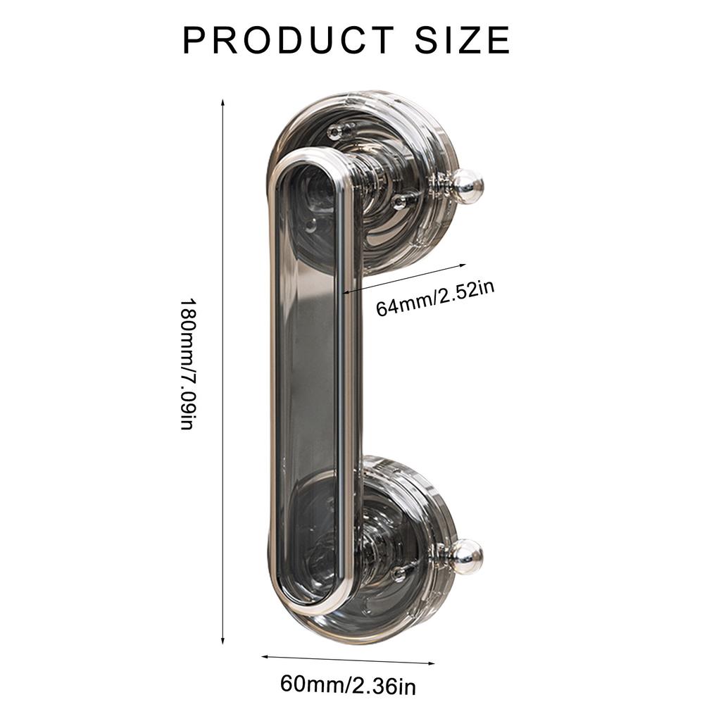 Suction Cup Glass Door Handle Easy Installation No Drilling Required Waterproof for Smooth Surfaces