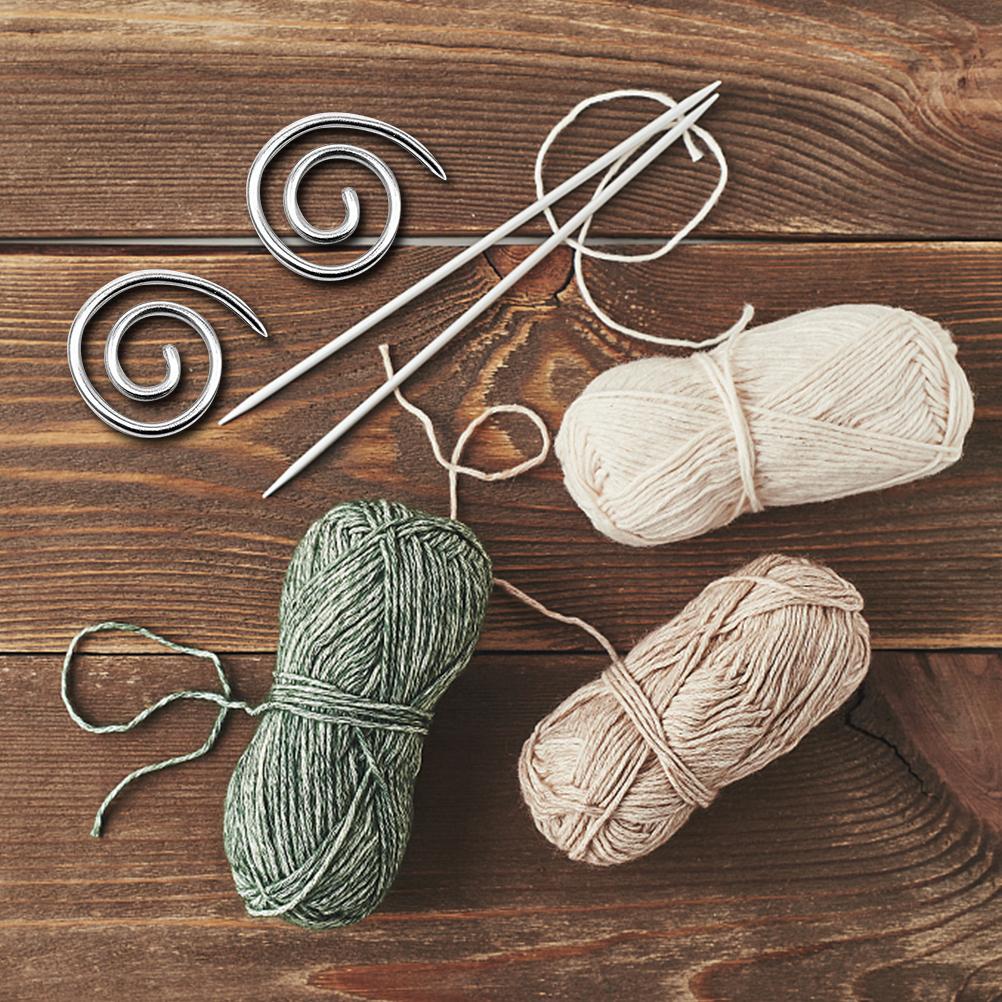 Спиральная кабельная спица из нержавеющей стали, кабельная спица, булавка для шали для пряжи, шитья, вязания, изогнутая