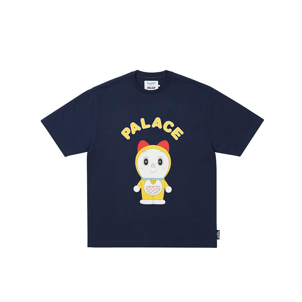 Palace X Doraemon T-Shirt Navy Unisex Tops Blue P29TS025