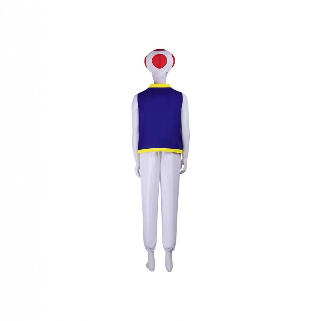 Super Mario Brothers cos Costume for kids and adults, Mario movie, Toad hat cosplay