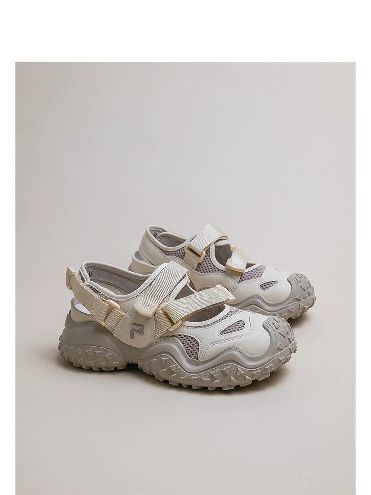 Цена распродажи (не подлежит возврату и обмену) Туфли Мэри Джейн уродливые милые женские 2025 новые на толстой подошве с вырезами дышащие спортивные сандалии