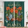 2pcs 2D flat printing Scene Curtain Happiness Plants Gardening Butterflies Polyester Without Electricity Birthday Party Perfect